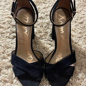 Sam Edelman Women's Yancy Suede Black Heels